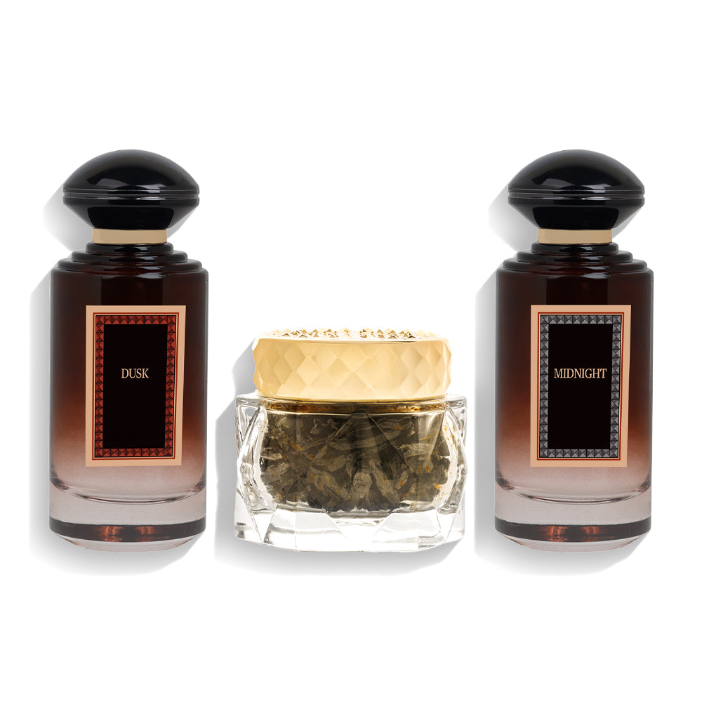 Onyx Collection - For him and her - Perfume Spray Collection - 100 ML & 60 Gram